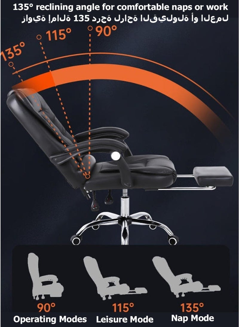 Halamine Ergonomic Office Chair with Footrest，  Beige - Image 4